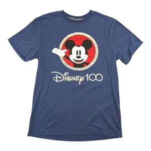 Disney 100th Anniversary Mickey Mouse Graphic Tee Disney 100 Size Small Blue